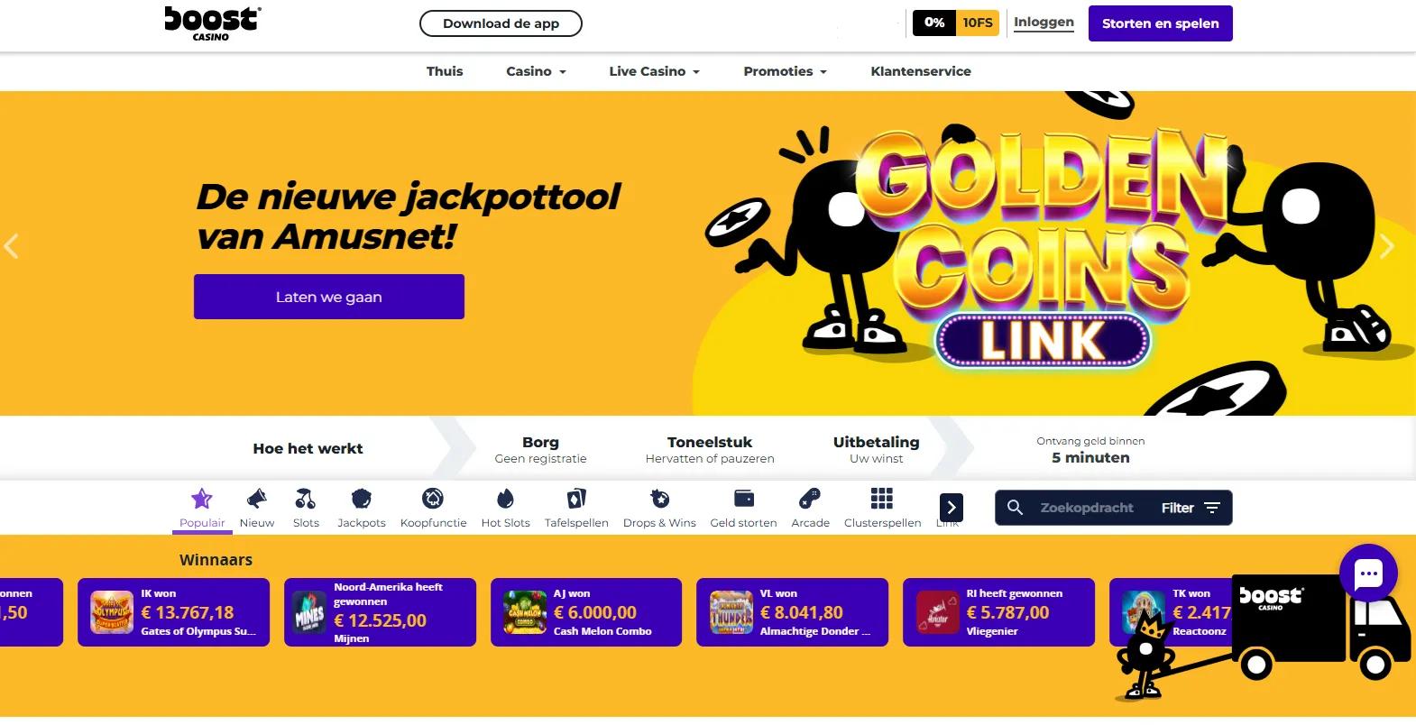 Spellen in betrouwbare online casino zonder registratie
